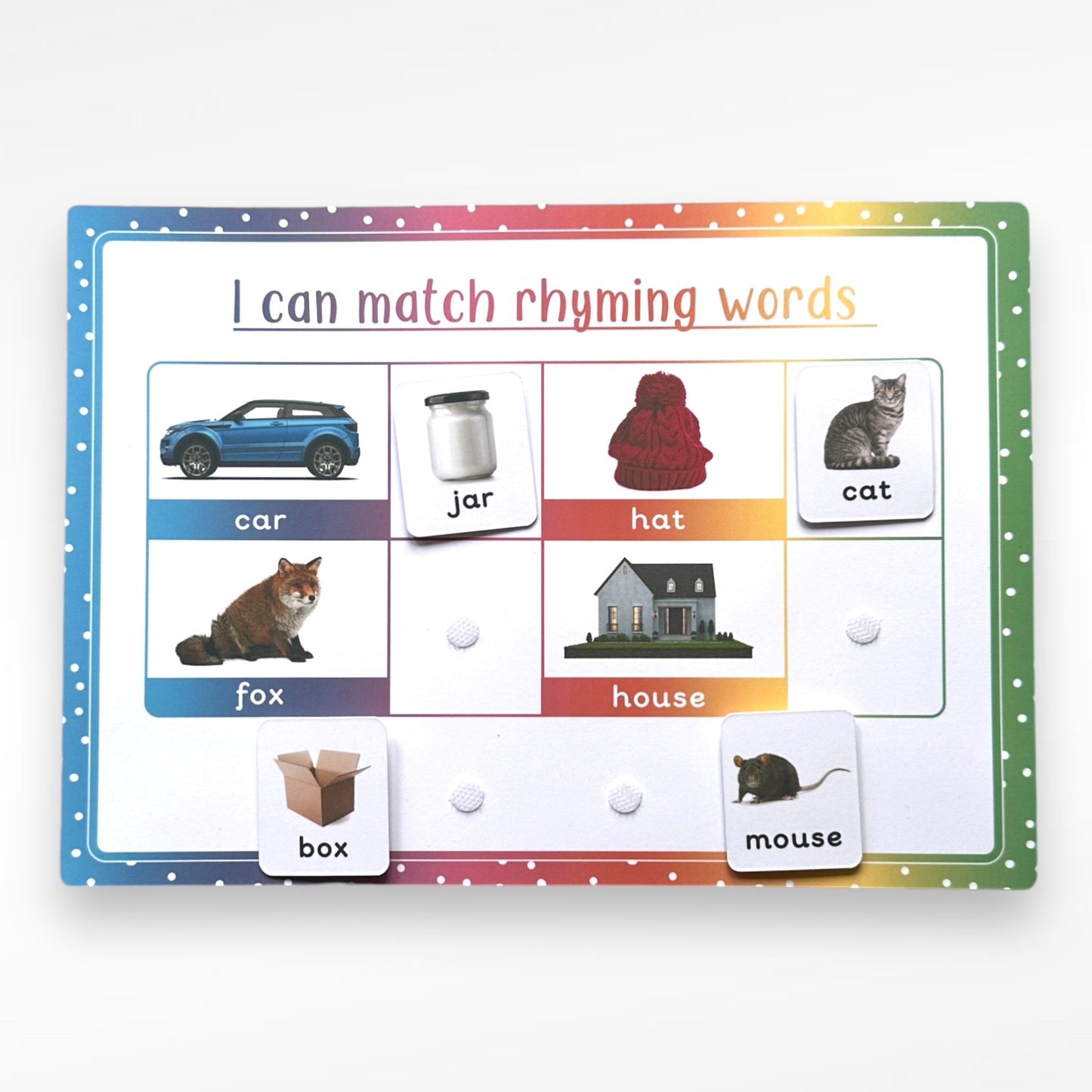 LIMITED EDITION Rhyming Words Matching Mat