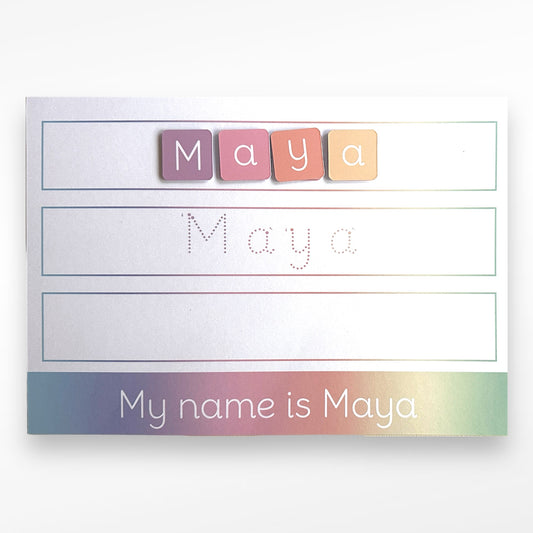 Maya - (Imperfect Build it, Trace it, Write it Name Mat)