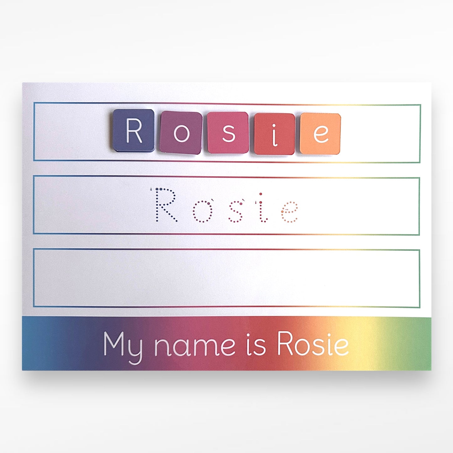 Rosie - (Imperfect Build it, Trace it, Write it Name Mat)