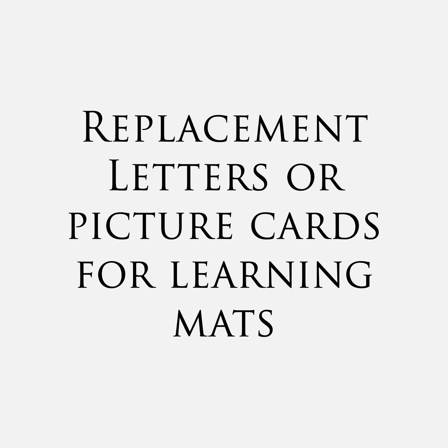 Replacement Letters/Picture Card for Learning Mat (Full Set)-Little Boo Learning-learning mats,replacement letter,replacement velcro card