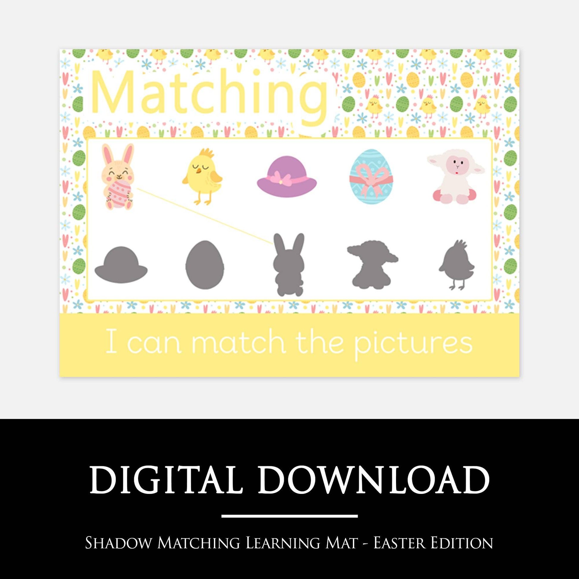 Set of 6 Easter Activity Learning Mats | Digital Download-Little Boo Learning-